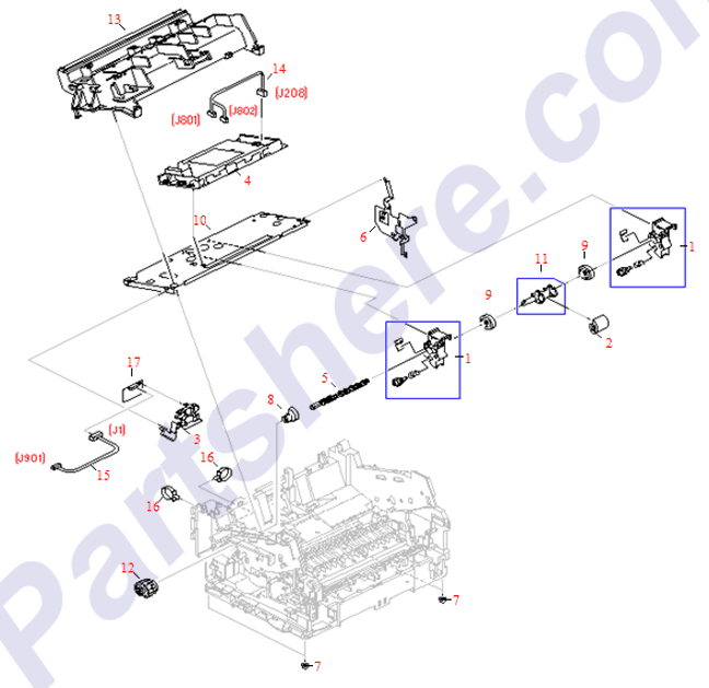 HP parts picture diagram for RB2-3930-000CN, RB2-3931-000CN, RB2-3932-000CN, RB2-3943-000CN, RB2-3945-000CN, RB2-3949-000CN, RB2-3999-000CN, RB2-4001-000CN, RG5-4616-000CN-C, RG5-4620-000CN-C, RB2-3931-000CN-C, RG5-4584-000CN, RG5-4585-000CN, RG5-4570-000CN, RG5-4608-000CN, RG5-4616-000CN, RG5-4620-000CN, RG5-4570-000CN-R, RG5-4585-000CN-R, RG5-4616-000CN-R, RG5-4620-000CN-R, RB2-4026-000CN, RB2-3944-000CN, RB2-3931-000CN-R, WT2-5041-000CN